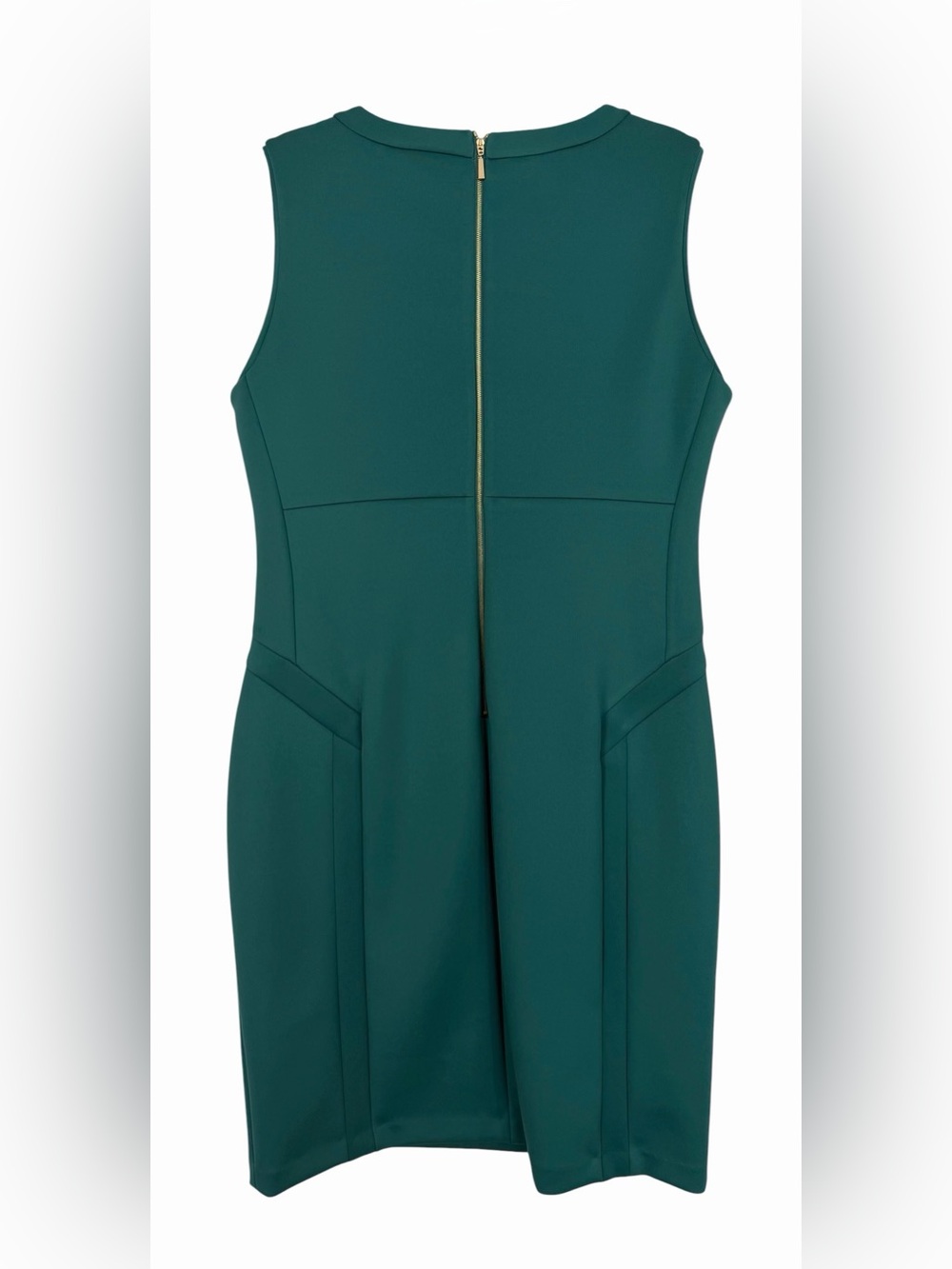 Calvin Klein Dark Teal Sleeveless Midi Sheath Dress - Picture 8 of 11